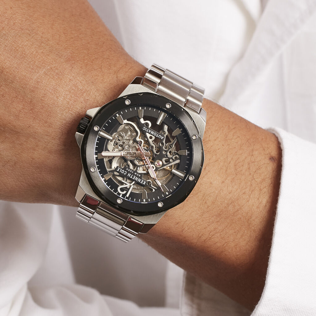 Montre Kenneth Cole Automatic Bicolore Blanc / Noir