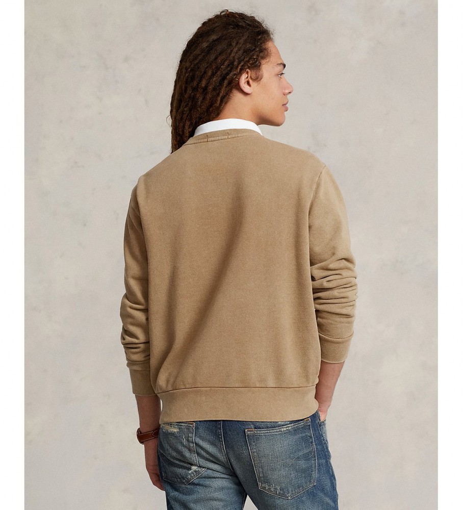 Moletom Ralph Lauren marrom em malha felpuda