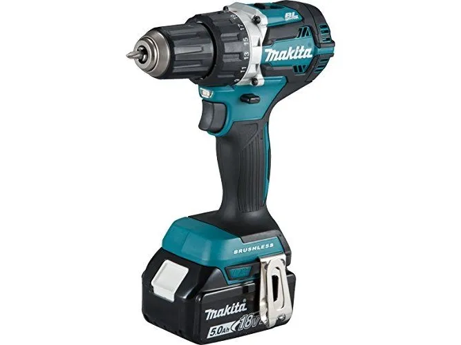 Makita DDF484RTJ - Bor/driver - ledningfri - 2-hastigheders - nøgleløs borepatron 13 mm - 54 N·m - 2 batterier - 18 V
