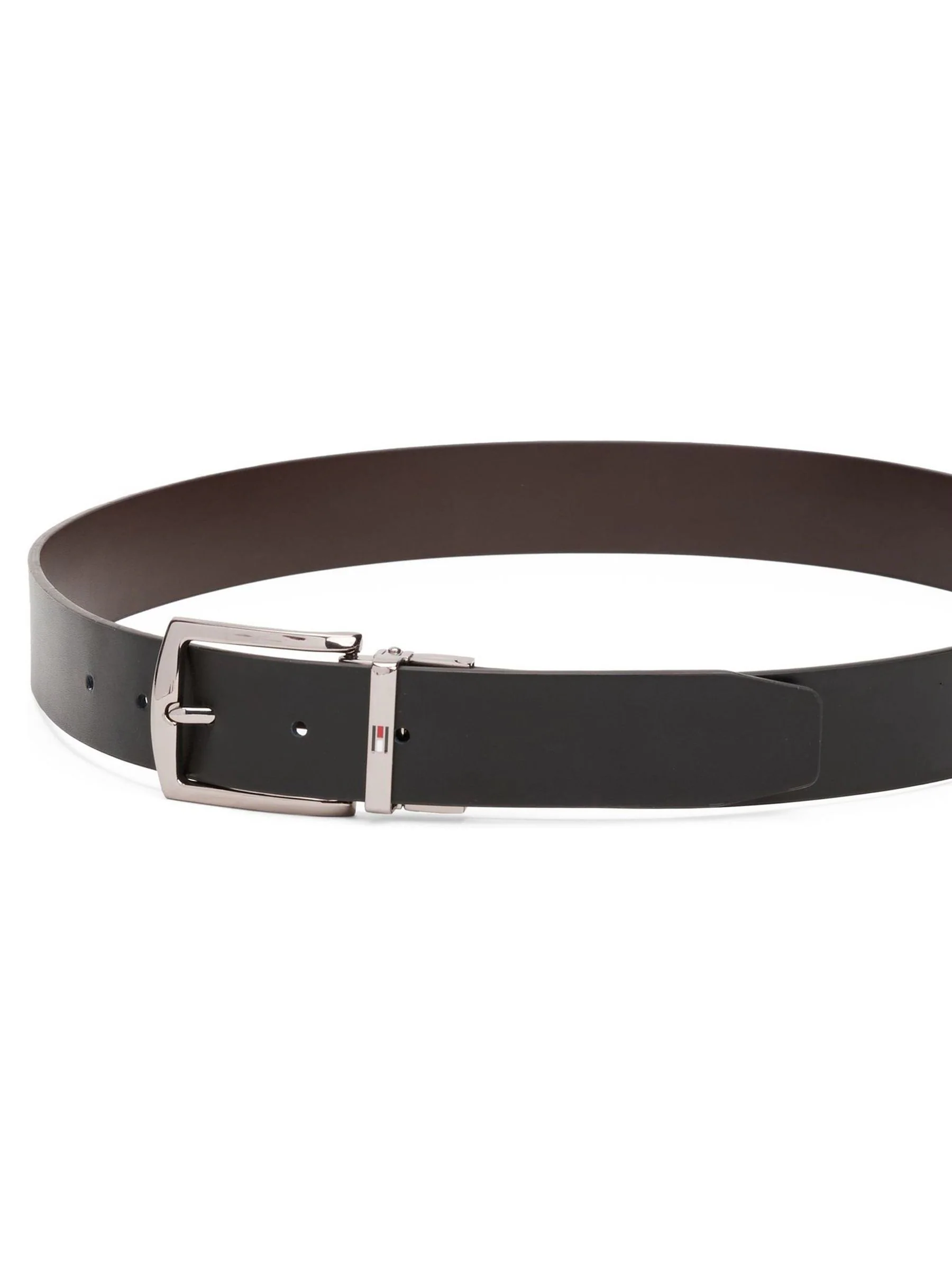 Tommy Hilfiger Denton Reversible Square Buckle Leather Belt