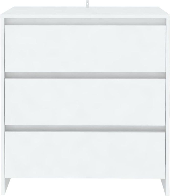vidaXL - Dressoir - Wit - Bewerkt Hout - 3 Lades