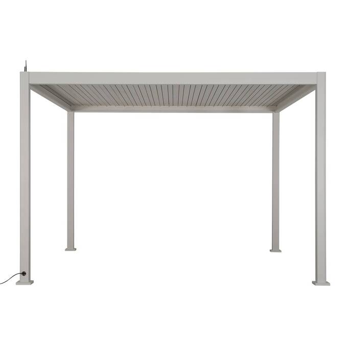 Pergola électrique bioclimatique autoportante EVORA Argile