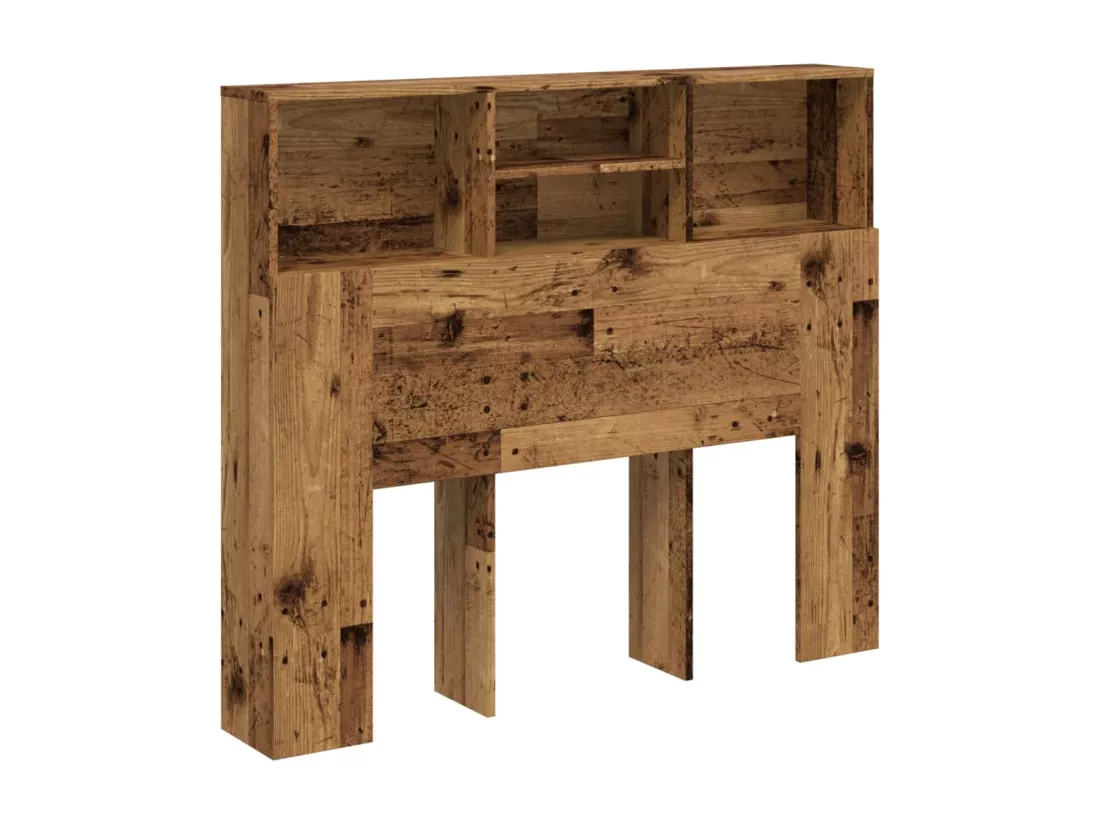 Armoire de tête de lit vieux bois 120x19x103,5 cm