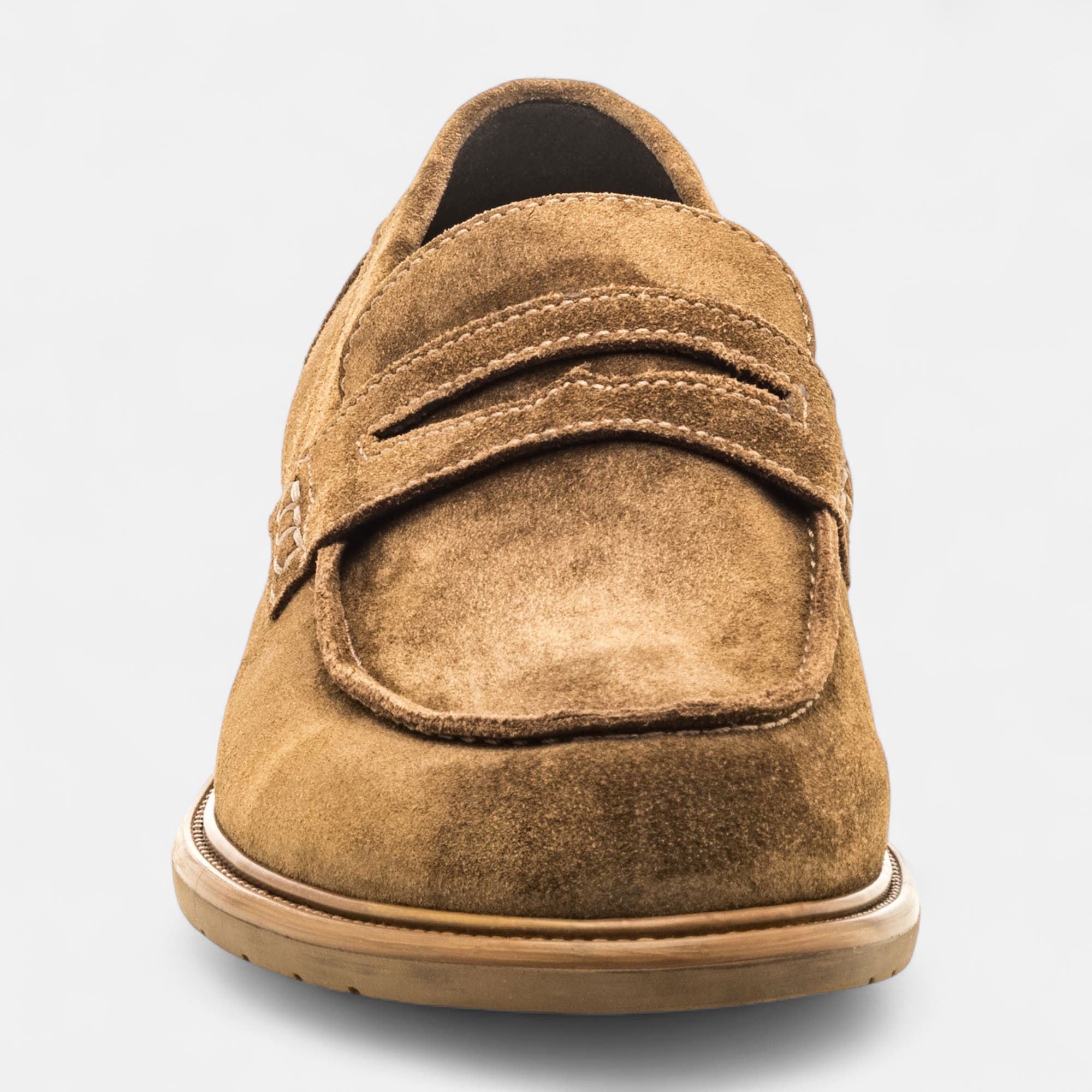 Mocassins Homme en cuir taupe