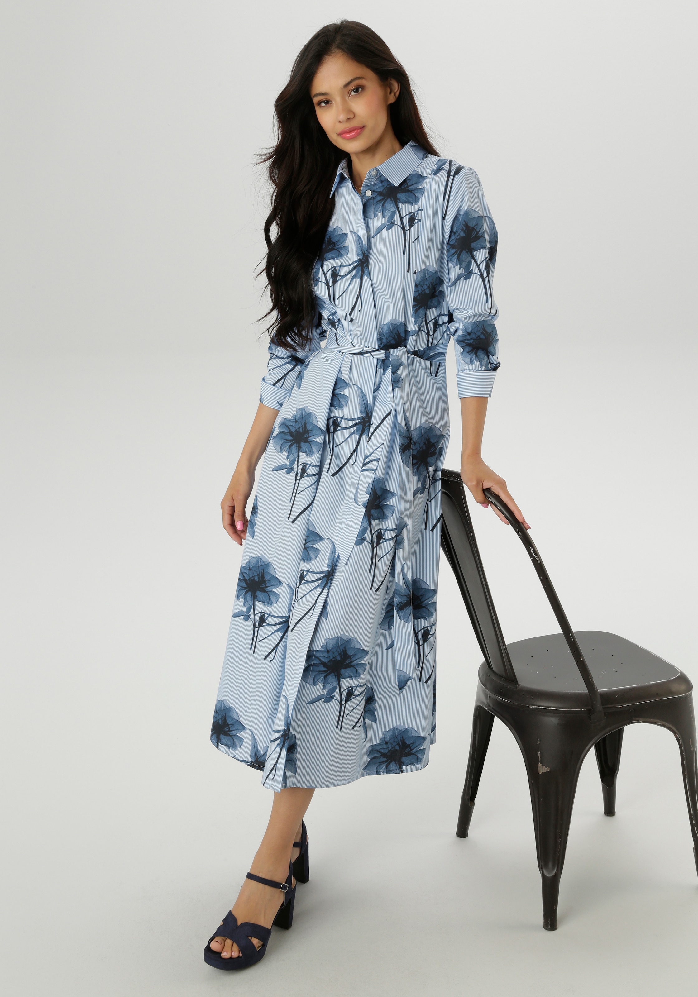 Aniston SELECTED Blusenkleid mit fantasievollem Blumendruck - NEUE KOLLEKTION