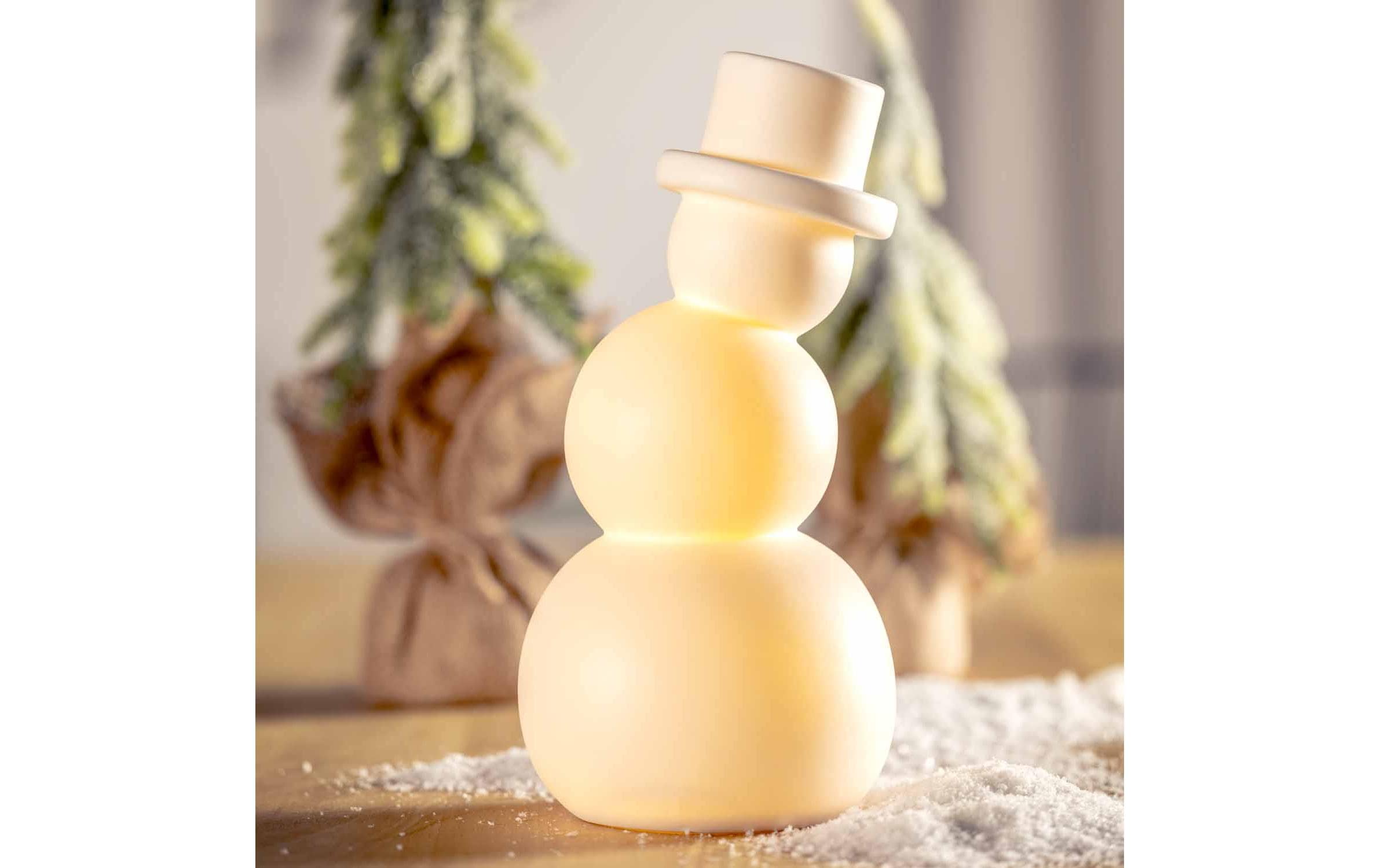 Weihnachtsfigur Schneemann Pablo 30 cm, WeissDekofigur