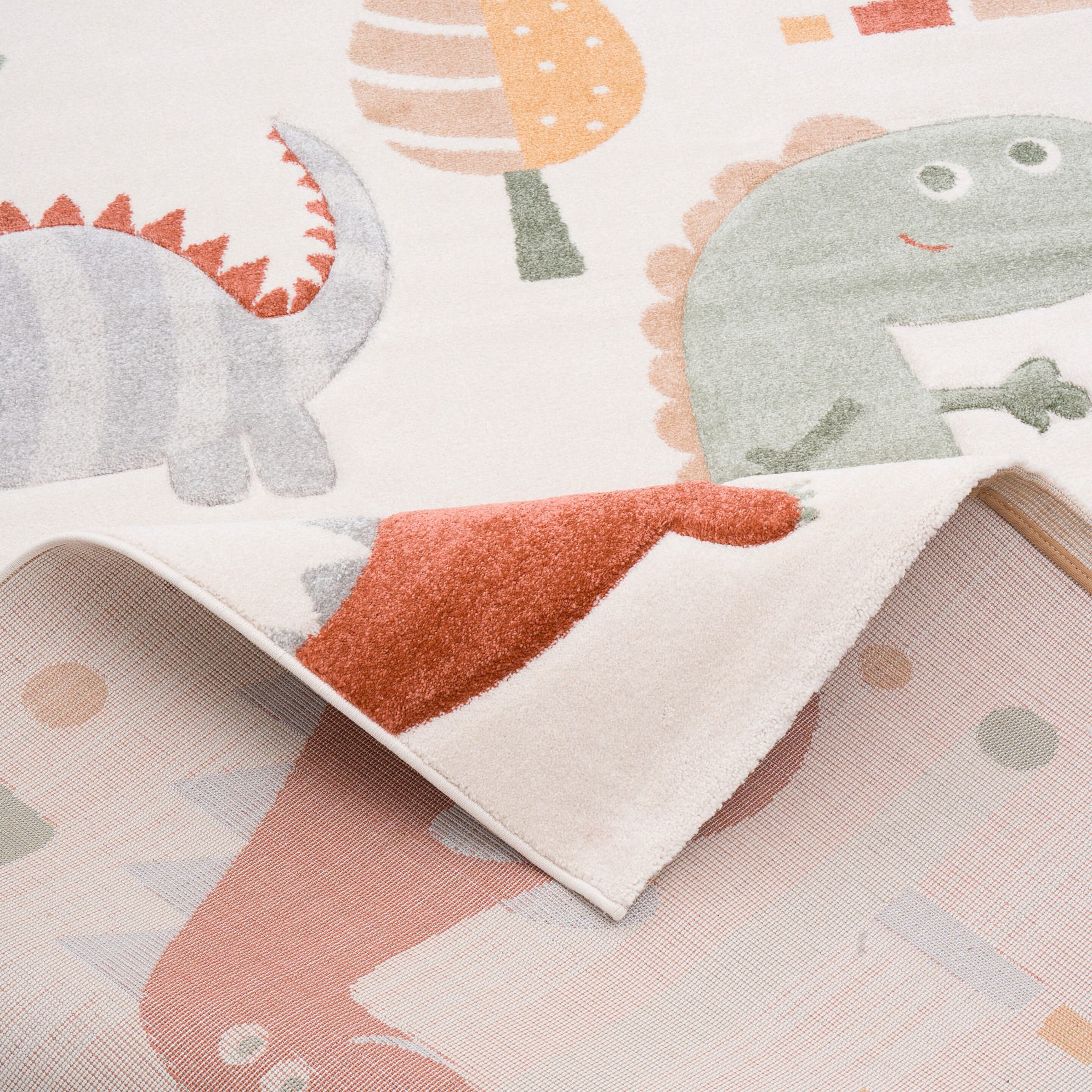 Pergamon Kinder Teppich Maui Kids Dinos Creme - 80x150 cm