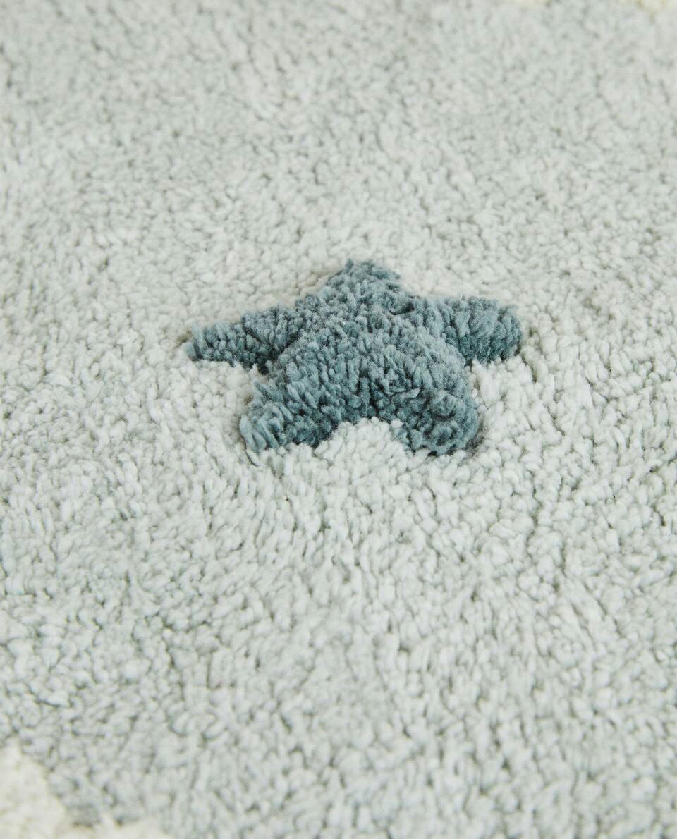 TAPETE DE BANHO INFANTIL COM ESTRELAS DE POMPON