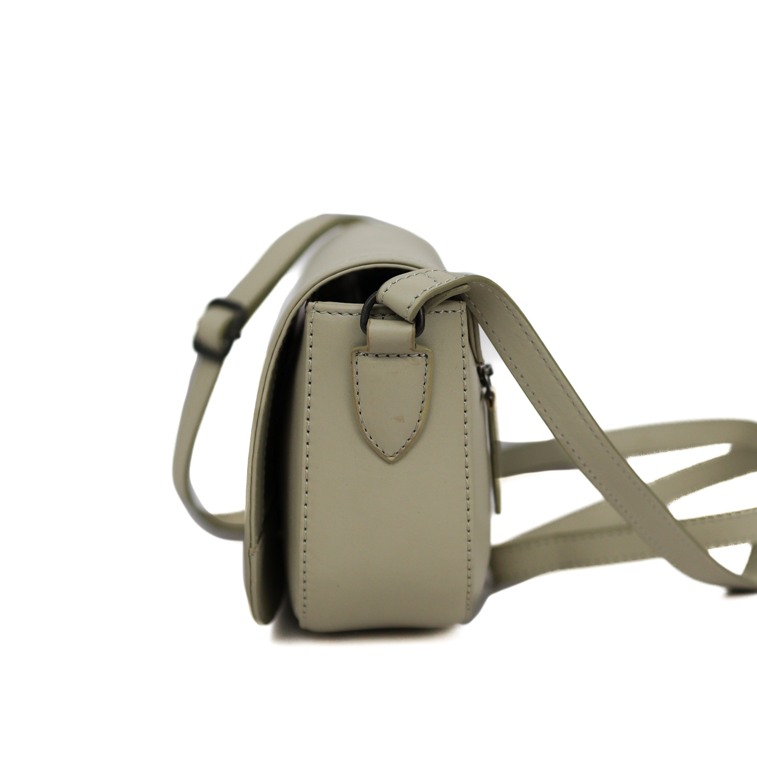 Schoudertasje met flap 'Anastasia' Khaki Khaki