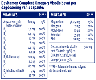 Davitamon Compleet Omega-3 Visolie Capsules 70CP