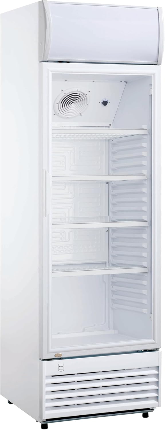 METRO Professional Réfrigérateur à Boissons GSC2360B, Acier/Verre, 62 x 63.6 x 175.3 cm, 347 L, avec Serrure, Noir