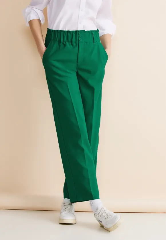 Loose Fit Twill Hose - fresh spring green
