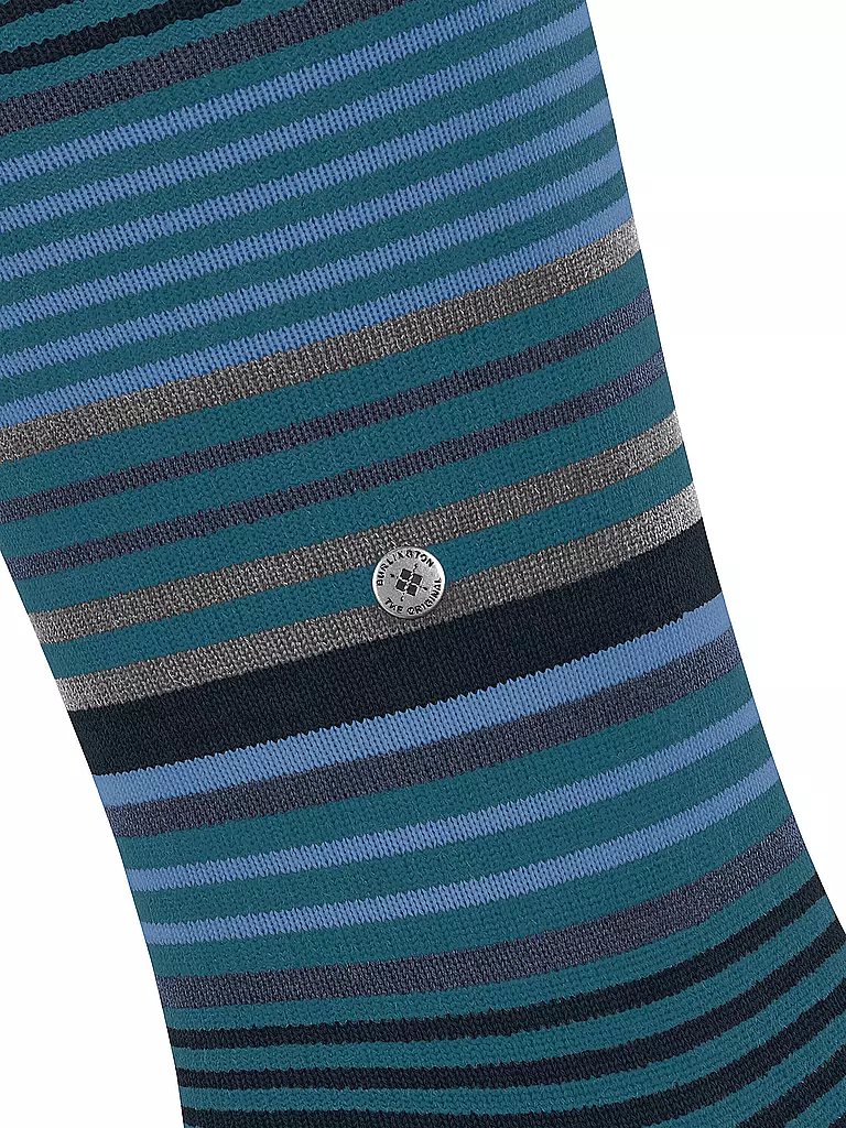 BURLINGTON Herren Kniestrümpfe STRIPE 40-46 lagoon blau