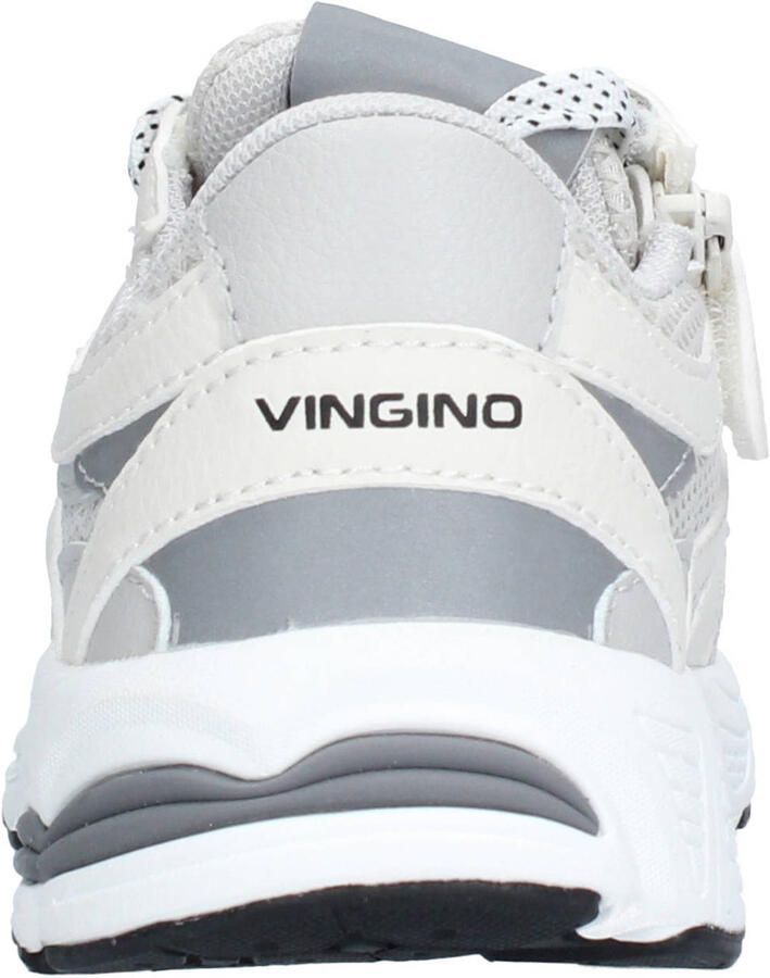 Vingino VIN826030-701 Jongens Lage Sneakers Beige Leer Veters