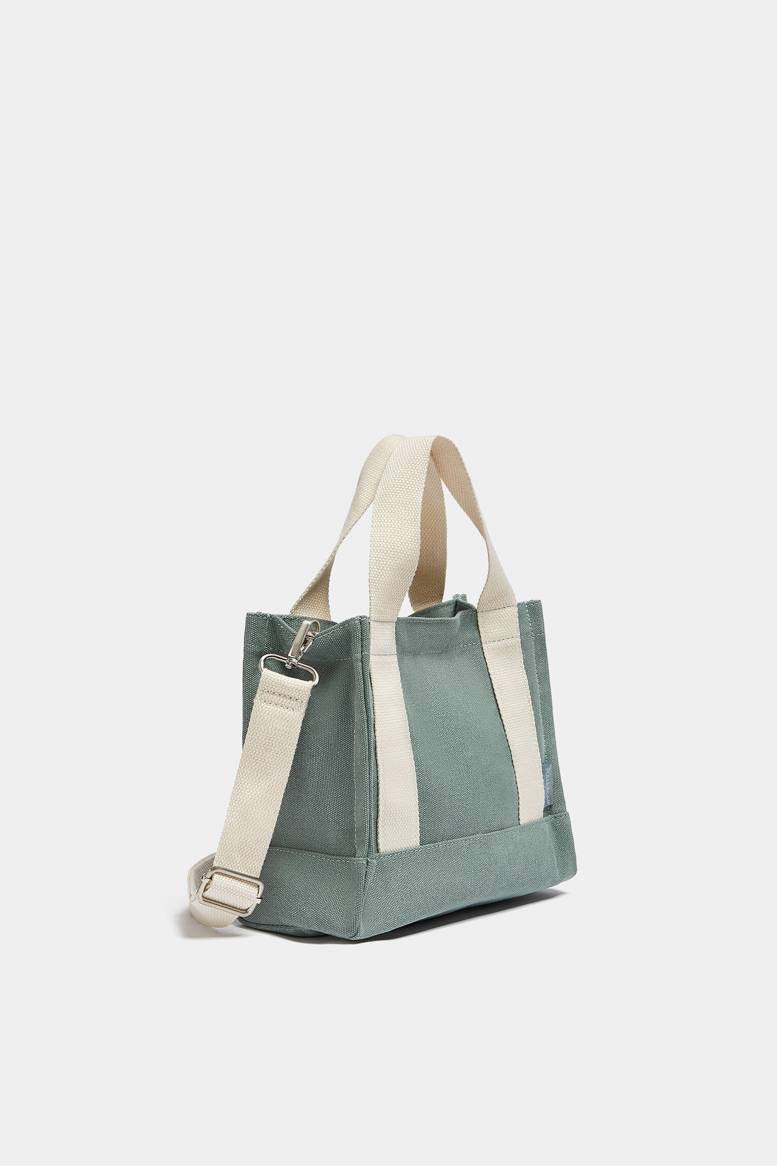 Bolsa transversal de lona personalizável - cor menta