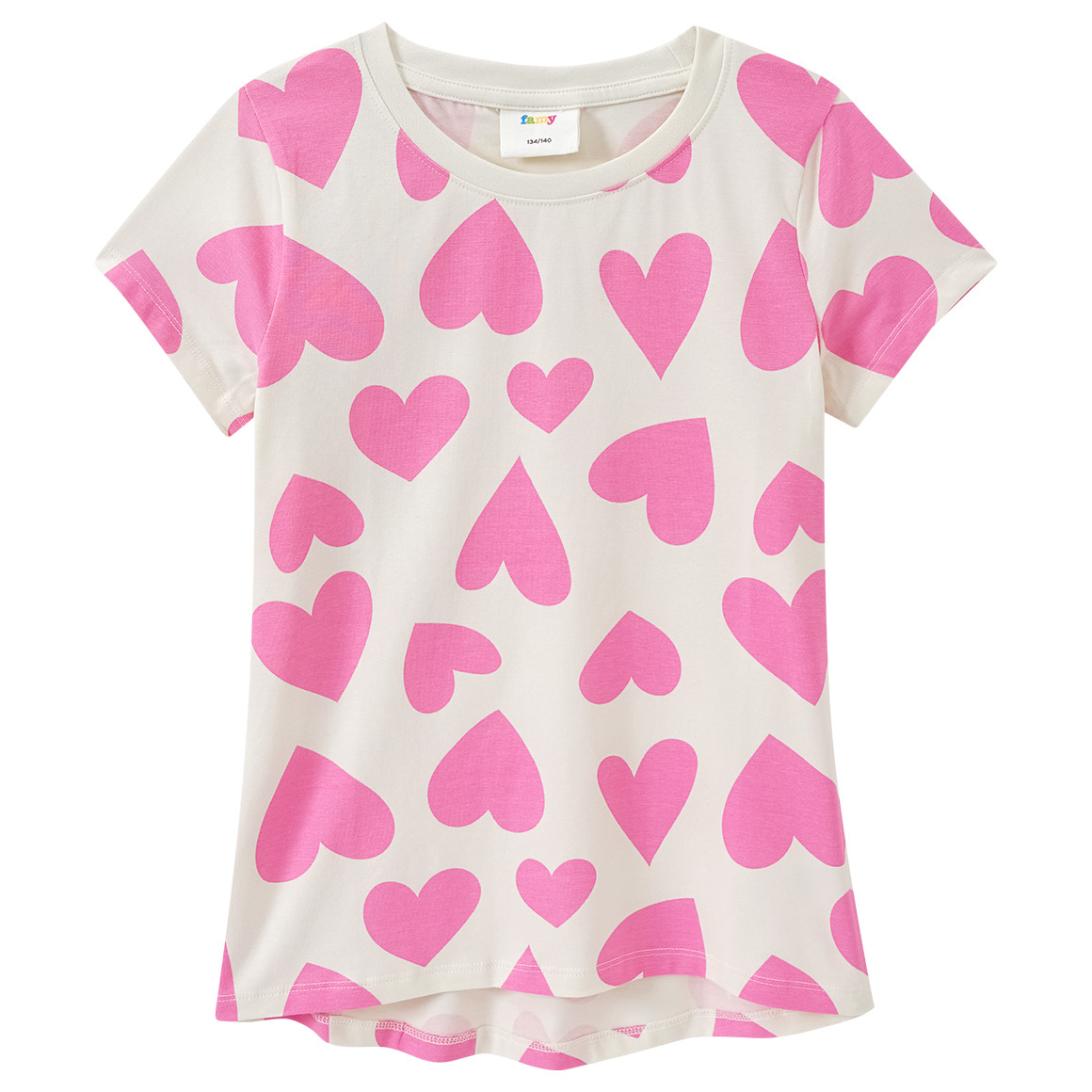Famy 3 Mädchen T-Shirts mit Prints pink / creme / hellblau