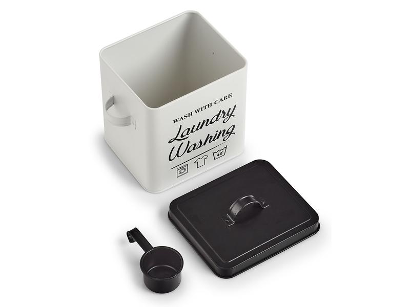 Zeller Present Waschmittelbox Laundry 7 l, Weiss Aufbewahrungsbox für Waschmittel