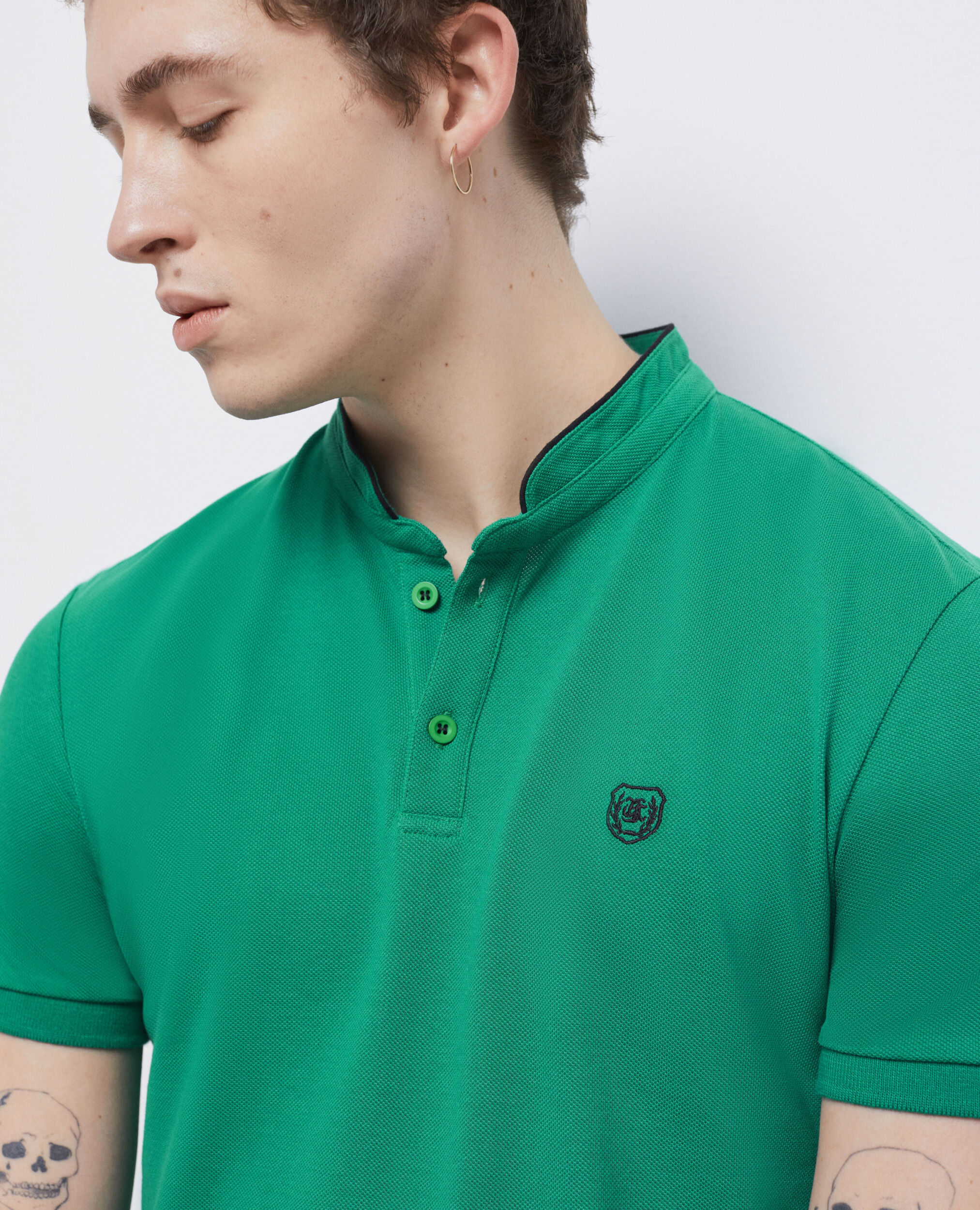 Polo col officier vert