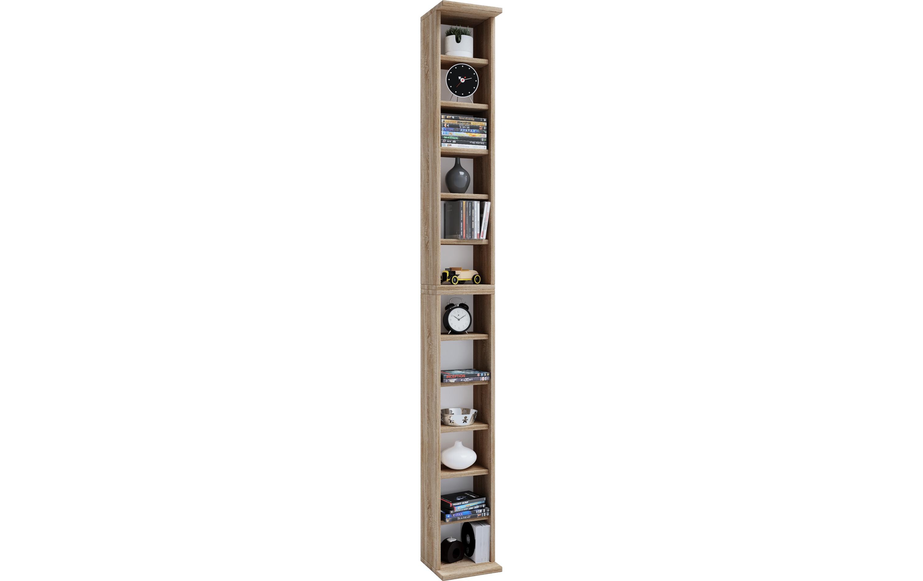 Regal Bigol für CDs 21 x 180 cm, Sonoma-EicheStandregal aus Holz