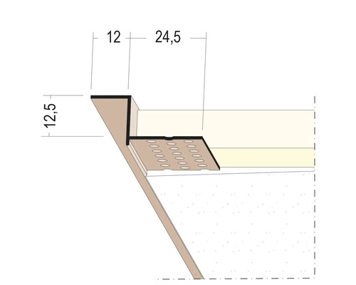 PROTEKTOR Eindprofiel met schaduwvoeg voor gipsplaatconstructie PVC 3050 x 12 mm Bundel = 50 stuks