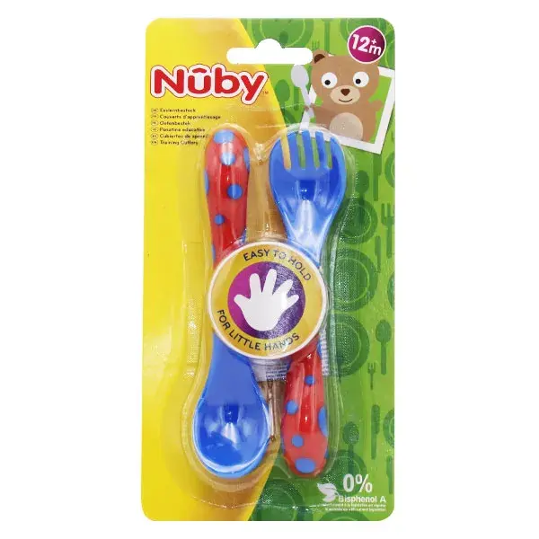 Conjunto de Colher e Garfo Educativo Nuby +12m