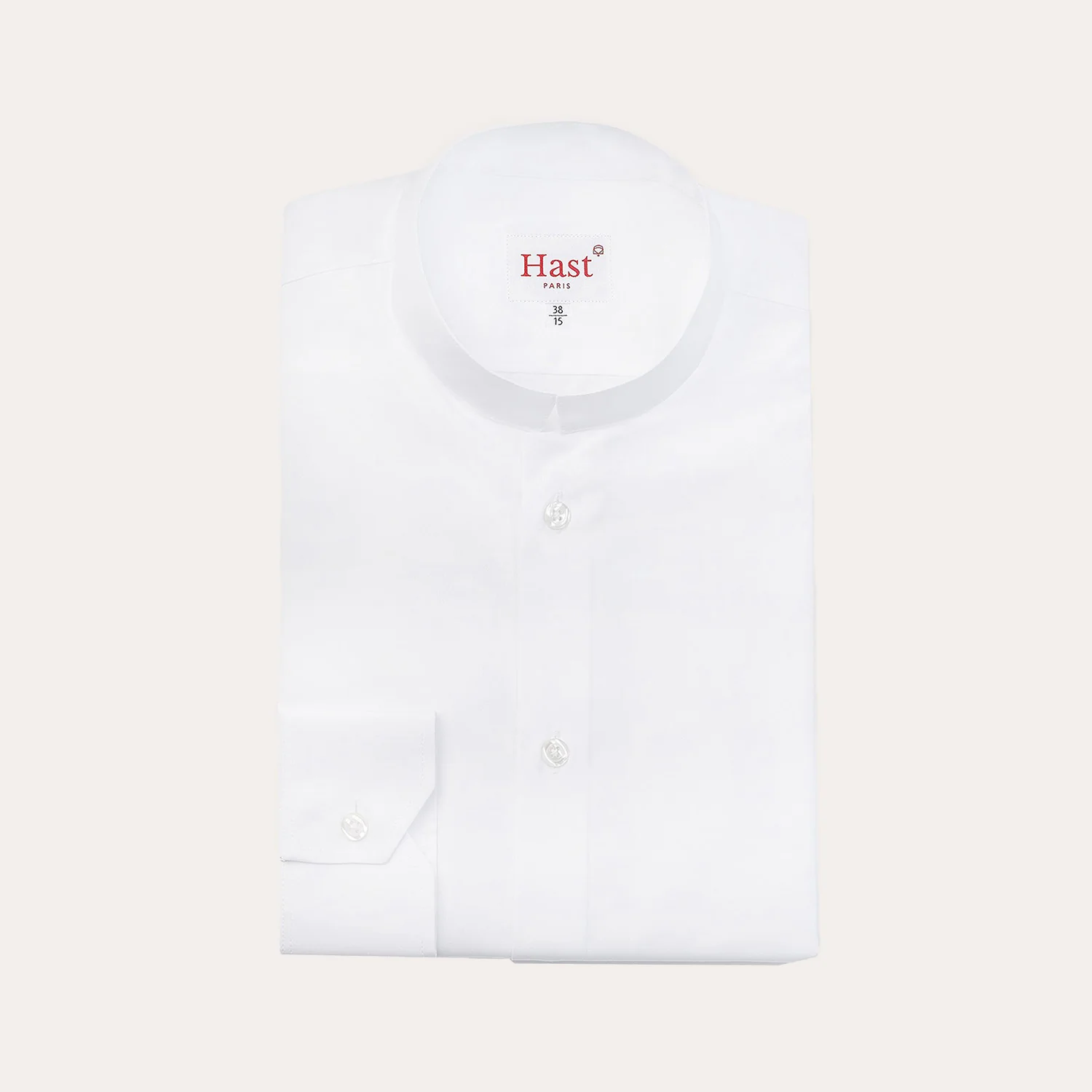 White double-twisted poplin shirt