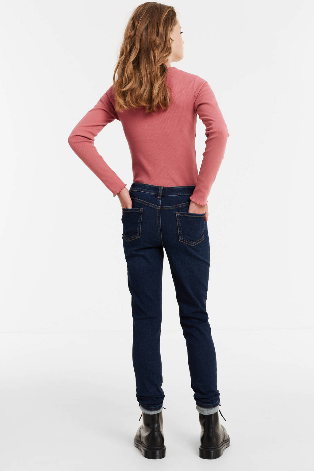 anytime skinny jeans donkerblauw