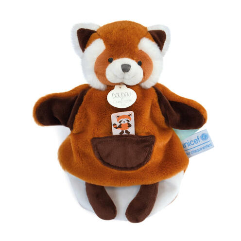 Panda Roux Marionnette UNICEF 25 cm - DOUDOU ET COMPAGNIE