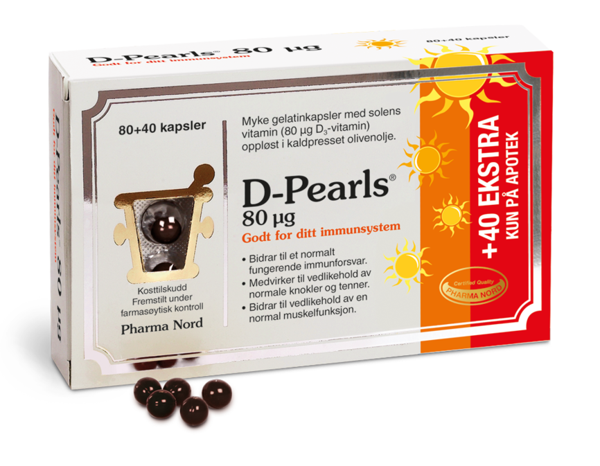 D-pearls kaps 80mcg 80   40 kapsler