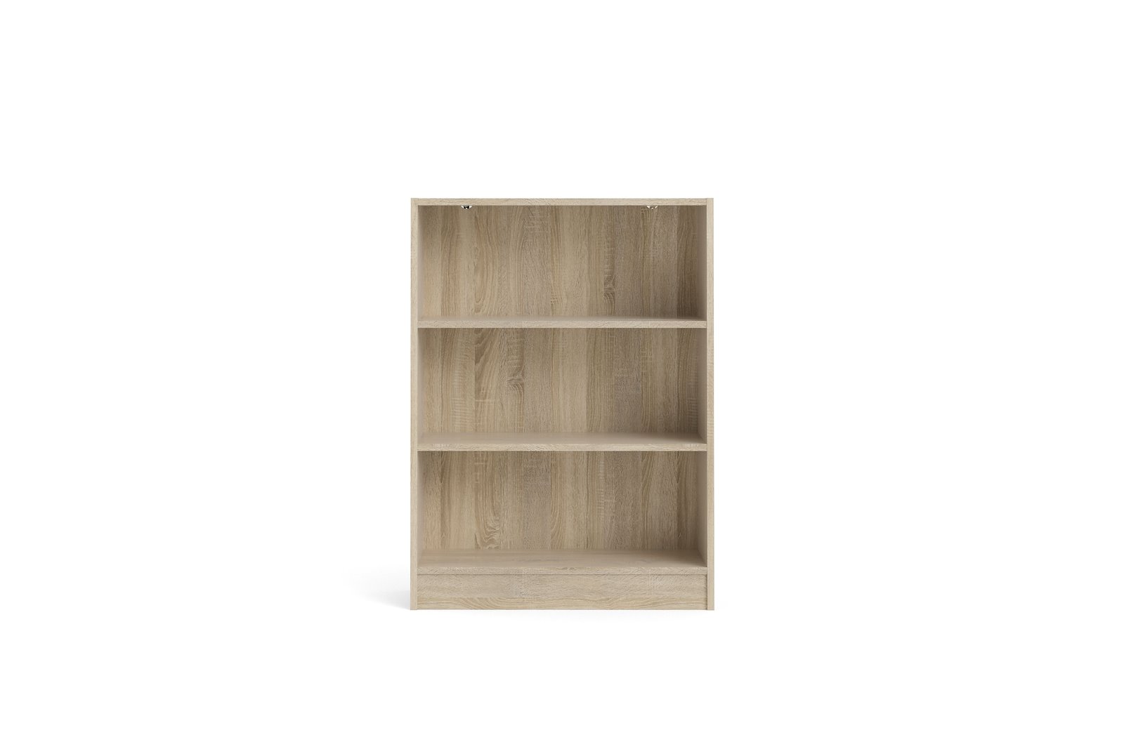 Basic bokylle lav bred Eik folie med 2 hyller