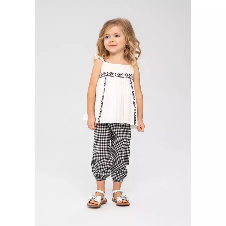 MINOTI Top & Hose im Set WeißDunkelgrau