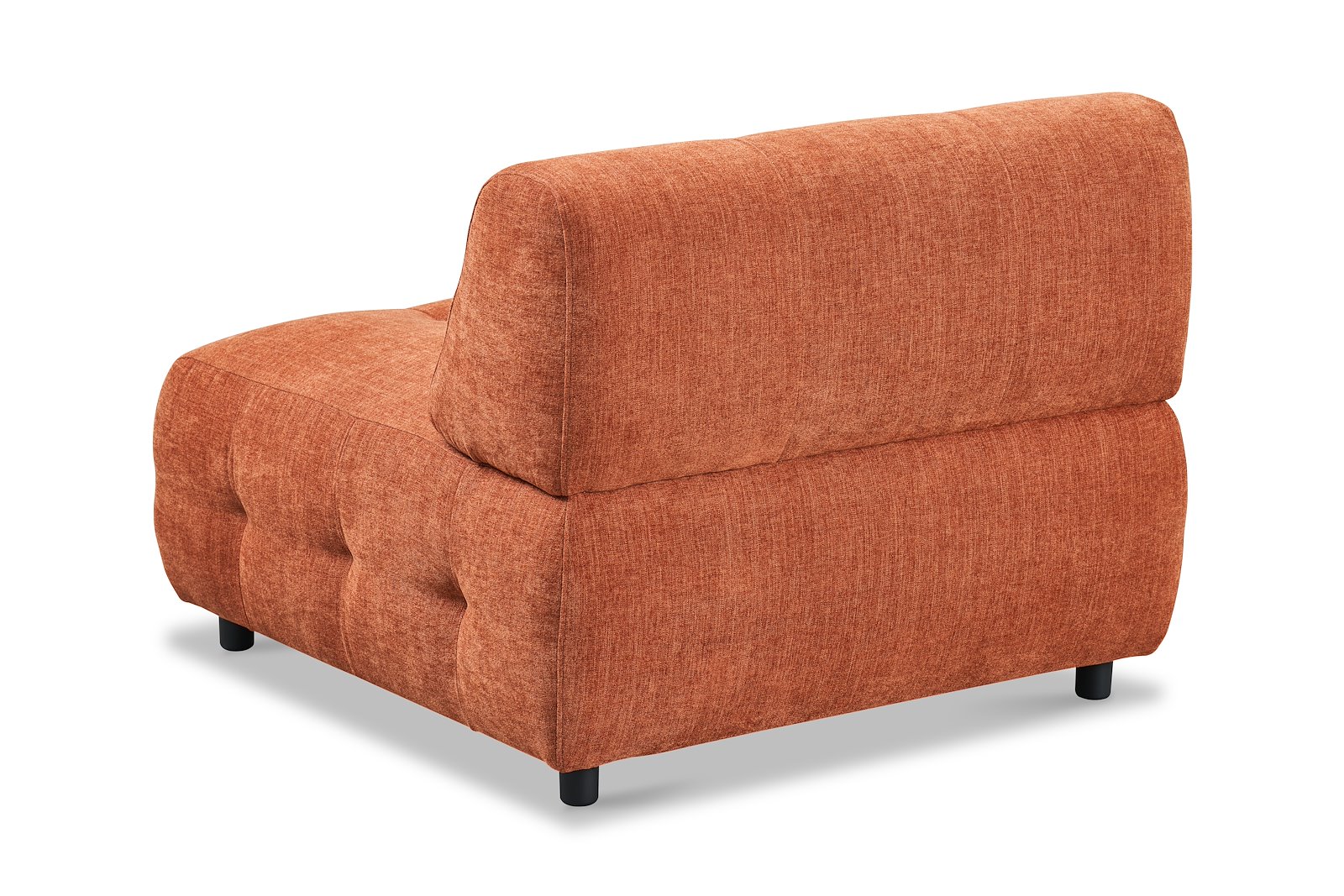 Mina sofa moduler 1,5-seter heltrekt. Tekstil City 54 Bronze med sorte ben