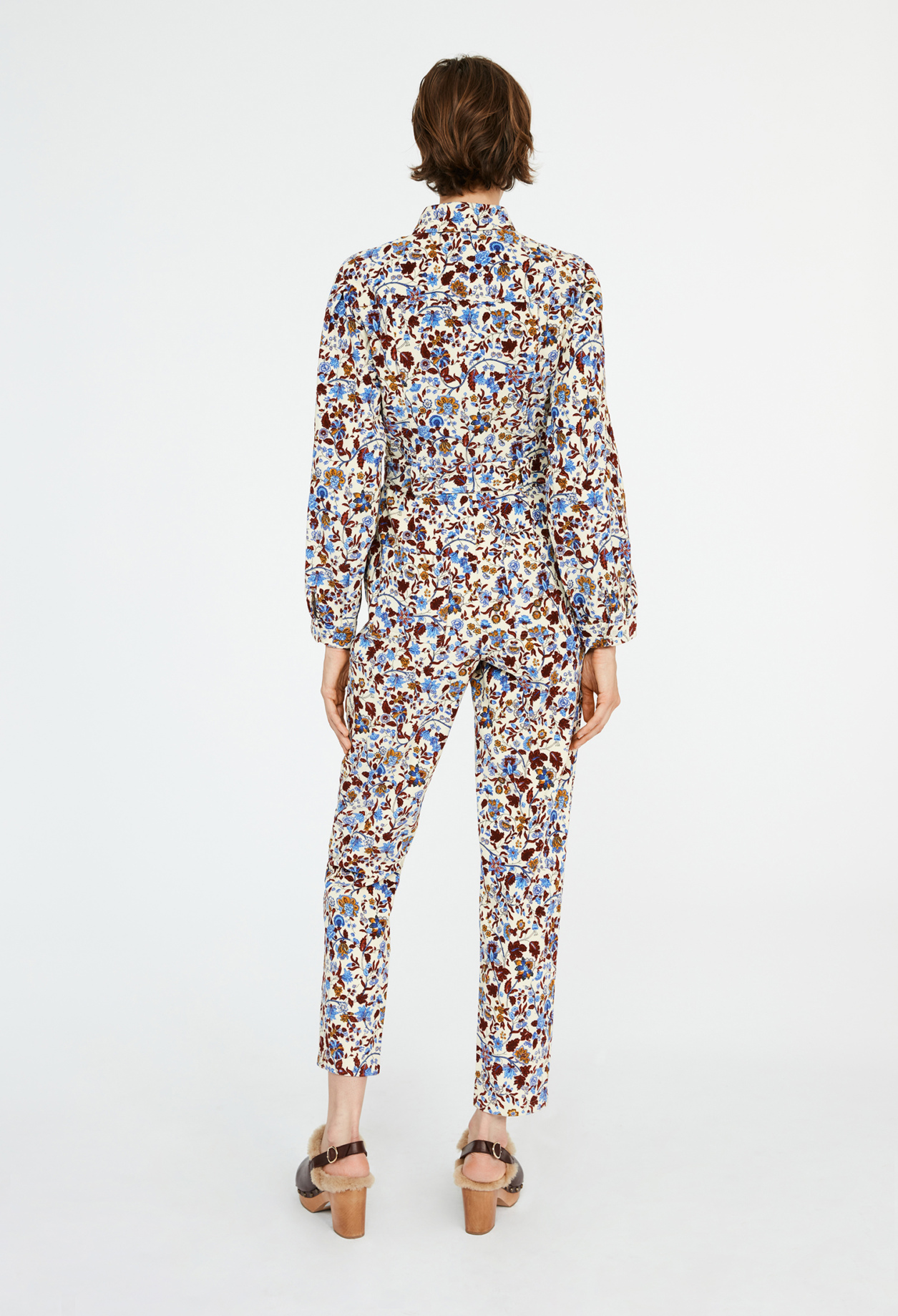 Combi-pantalon velours imprimee