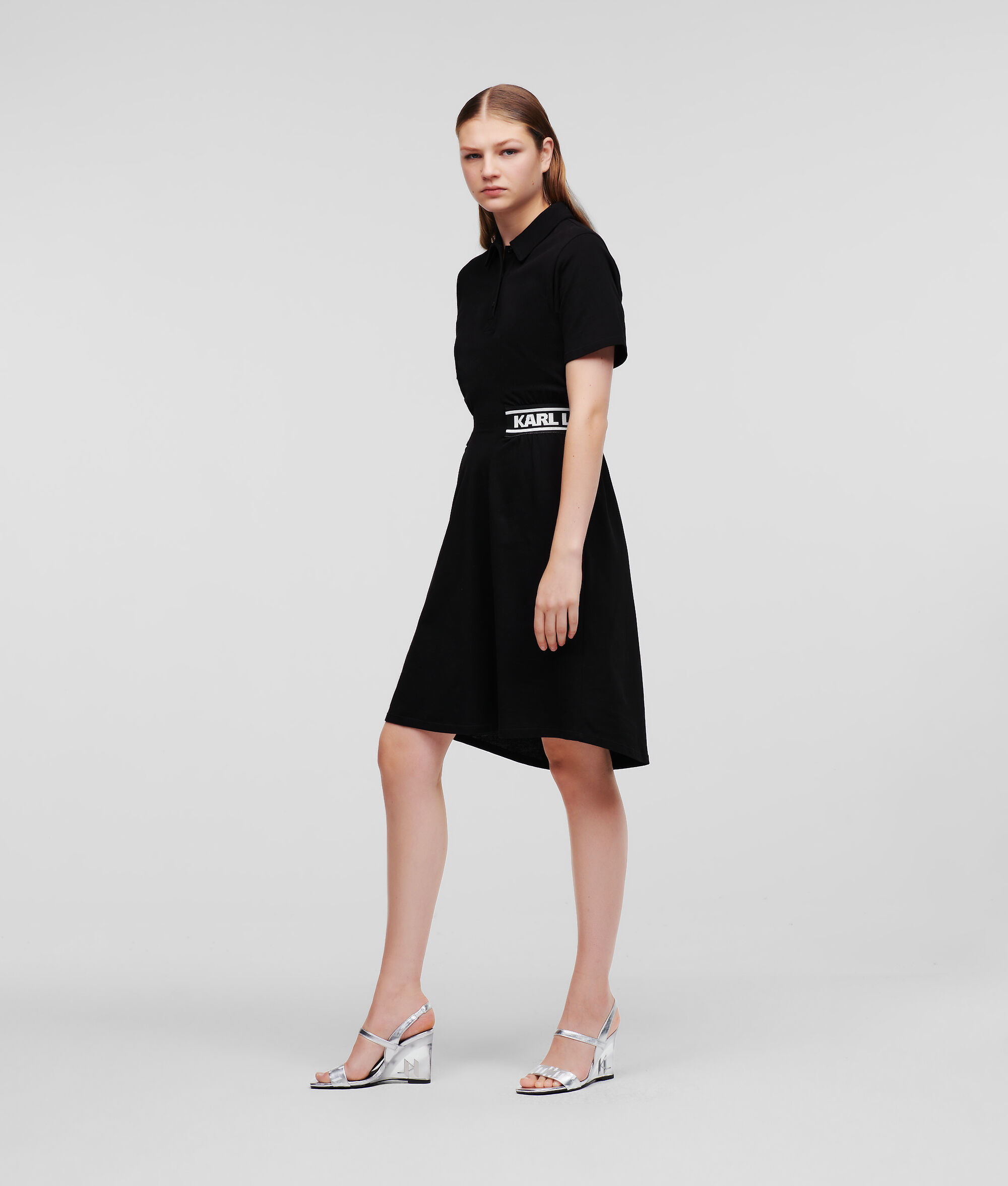 ROBE POLO À GALON AVEC LOGO KARL