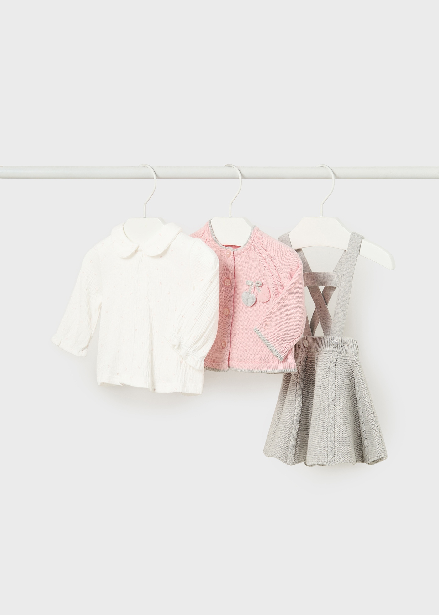 Conjunto de malha de algodão Better Cotton de 3 peças para recém-nascido