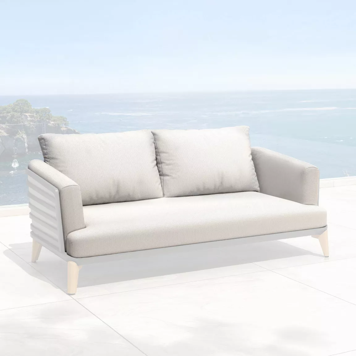 Housses de coussin de remplacement pour Canapé 2 places Monte Carlo Gris clair