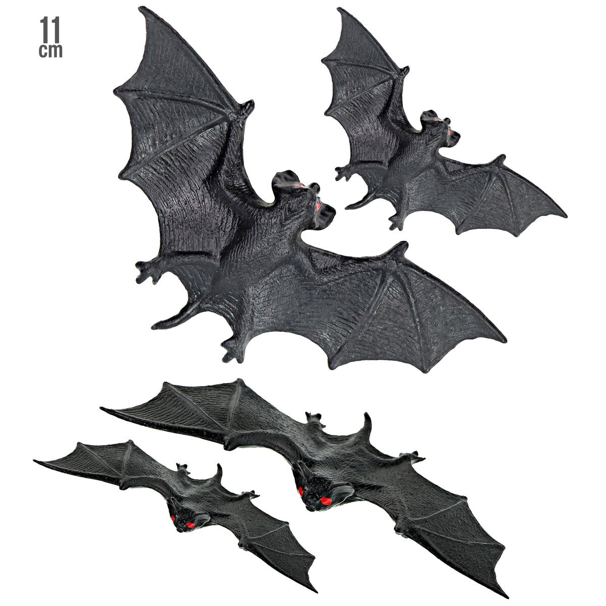 Halloween Nep Vleermuis 11cm 4st