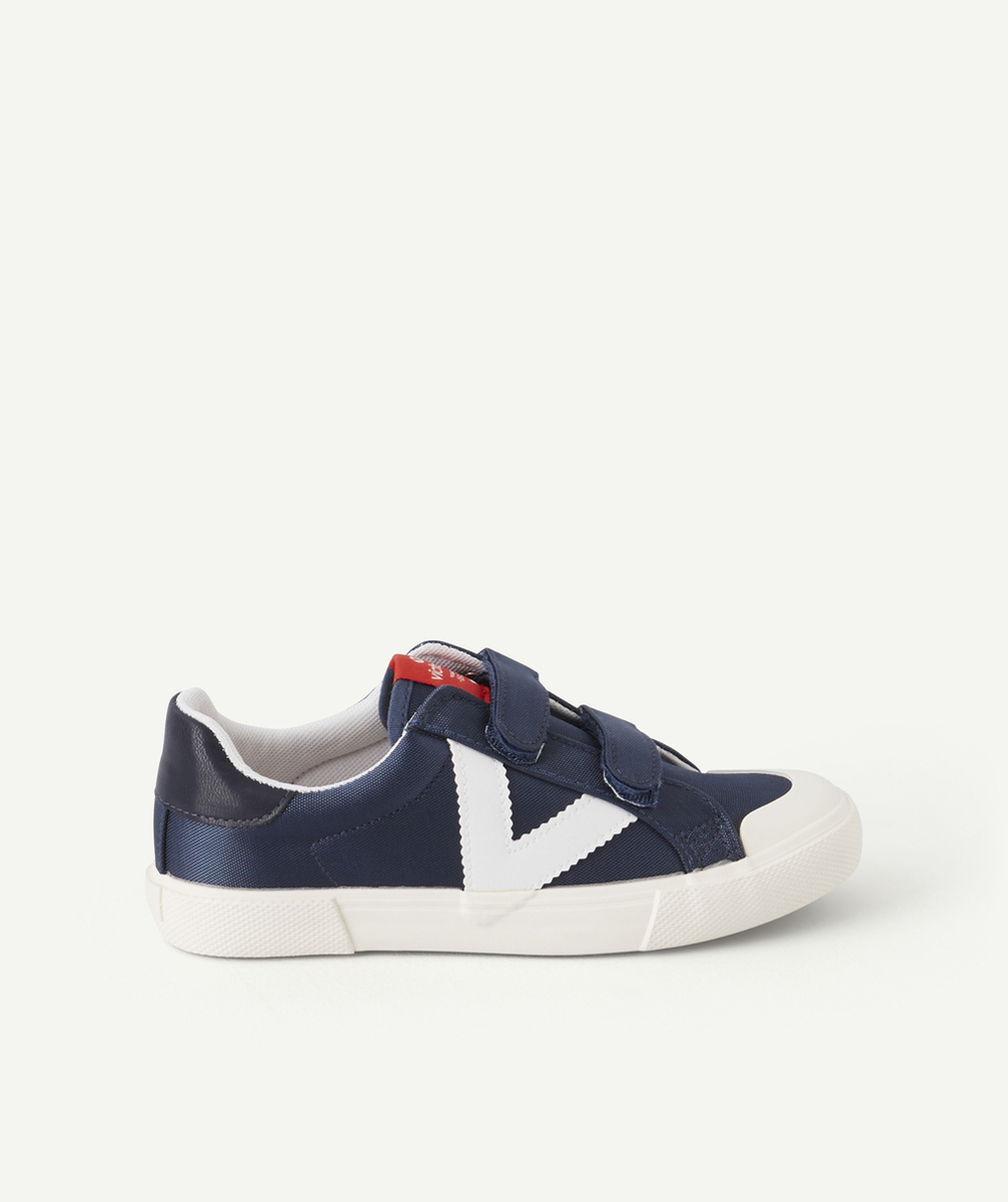 VICTORIABASKETS BLEU MARINE FILLE AVEC LOGO BLANC