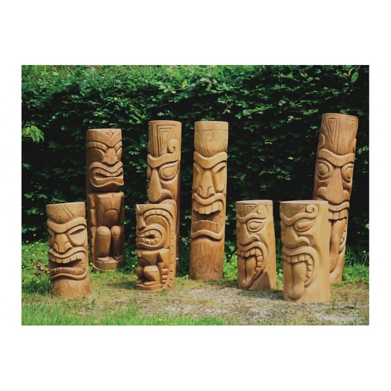 Statue tiki haka 50 cm - brun 50 cm