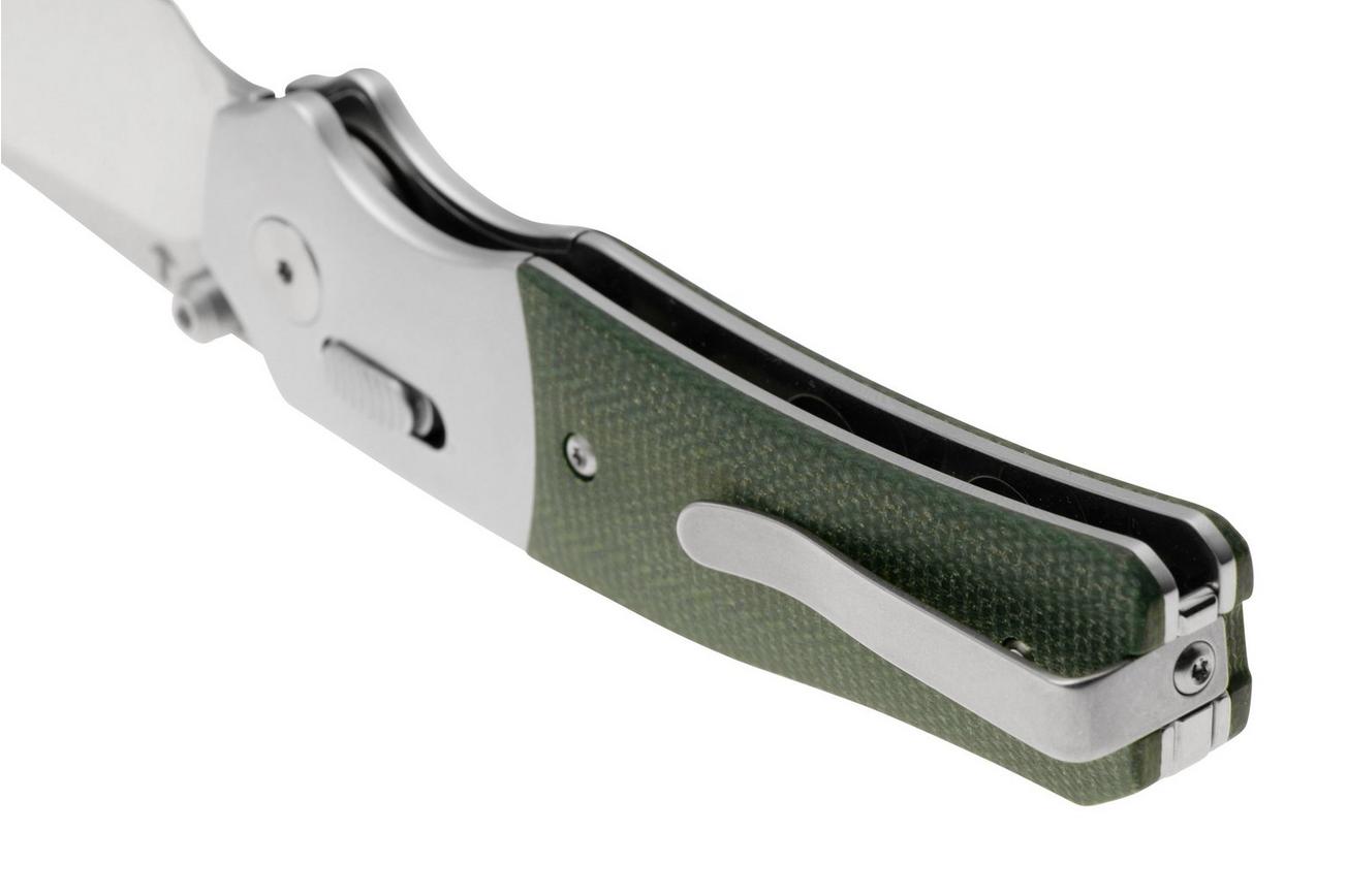 QSP Knife Vault QS157-B1 Stonewashed Green Micarta, zakmes, Jacob Lundquist Design