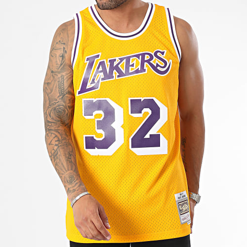 Maillot De Baseball Swingman Home Los Angeles Lakers Magic Johnson Jaune