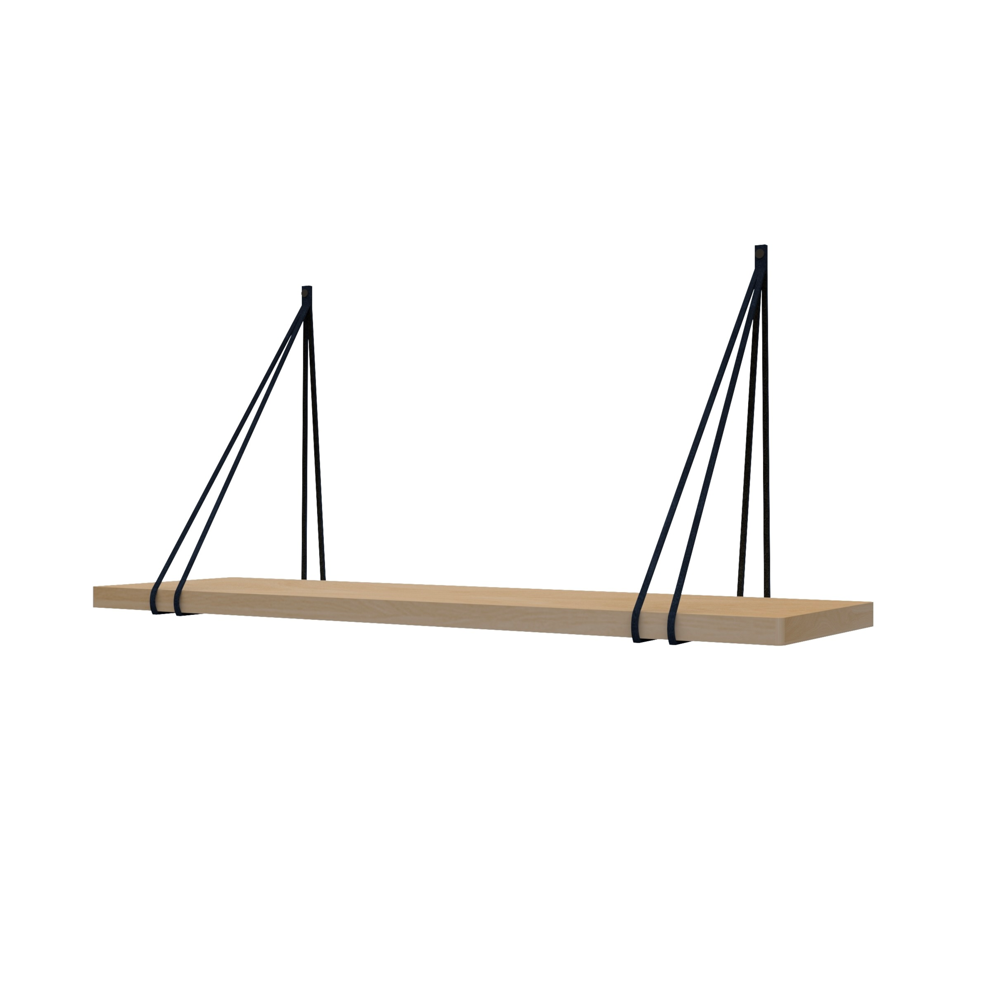 Leren split-plankdragers Navy - 2 stuks