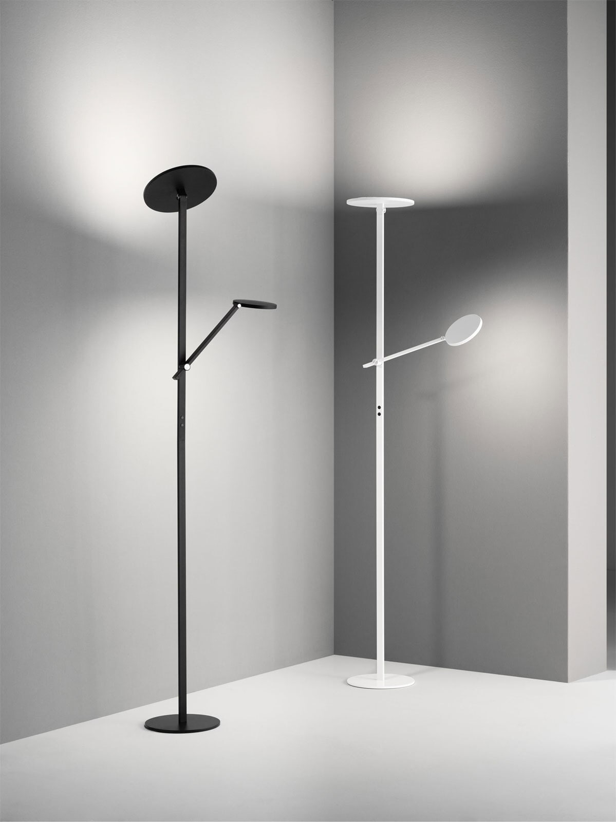 FABAS LUCE LED Stehlampe mit Leselampe REGINA schwarz