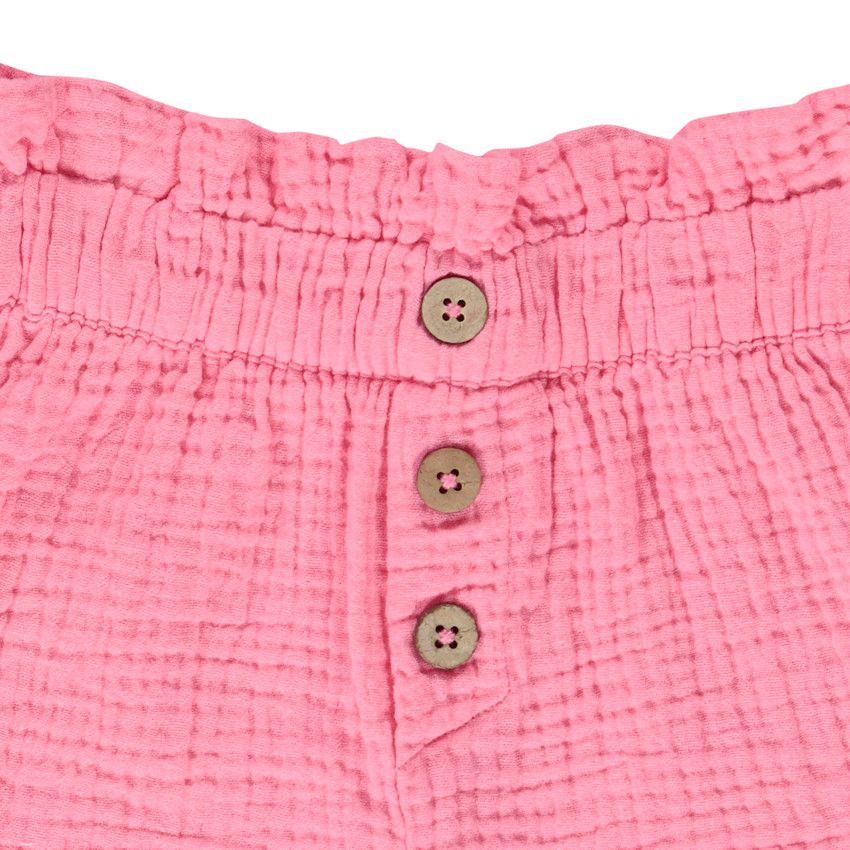 Short en double gaze de coton overdye pour fille - Multicolore