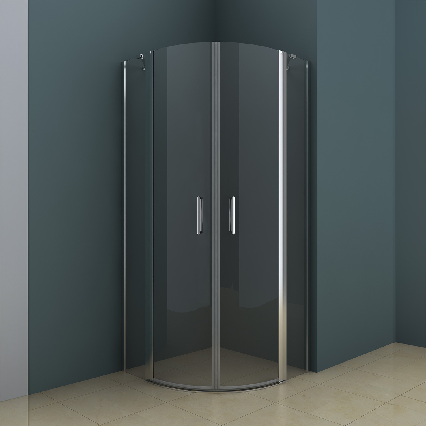 Riho Novik Z309 kwartronde douchecabine 85x85cm chroom