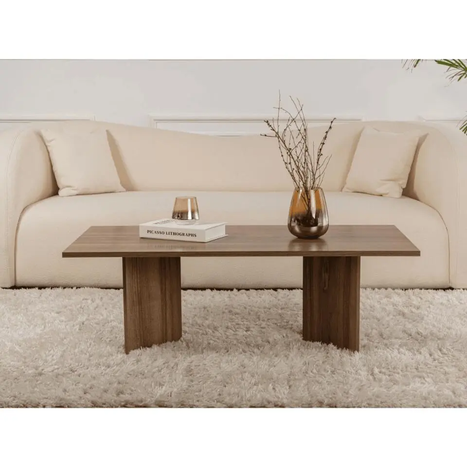 CALICOSY - Salontafel SABIN - Walnoot - 40x119x60 cm