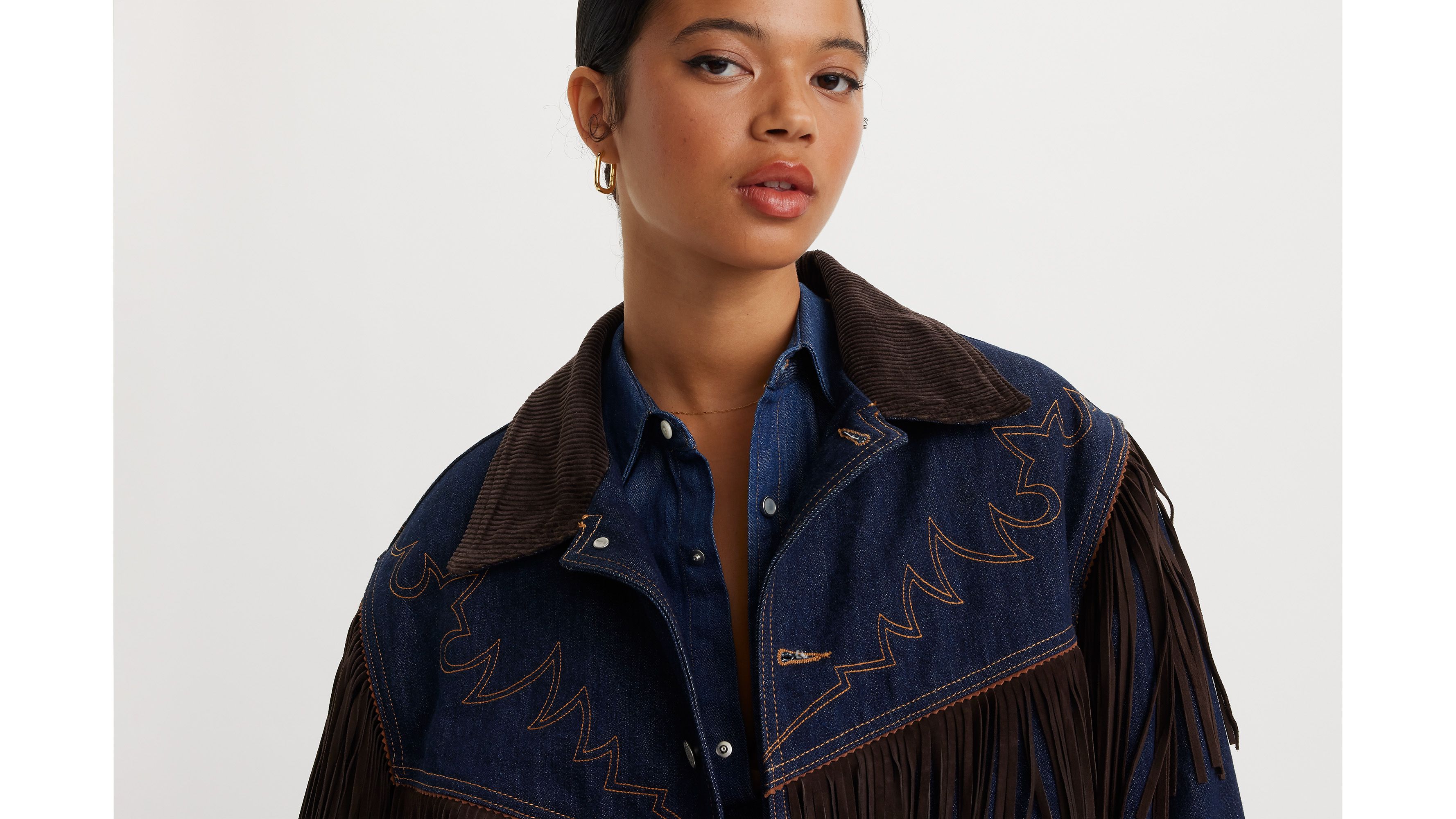 Levi's® x KENZO Fringe Jacket - Indigo Rinse - Bleu