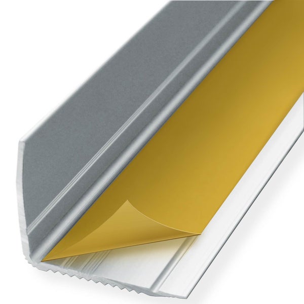 Voorgeboord tredeprofiel, integrale vorm: L - traprandprofiel, zilver, 30 x 35 x 1340 mm