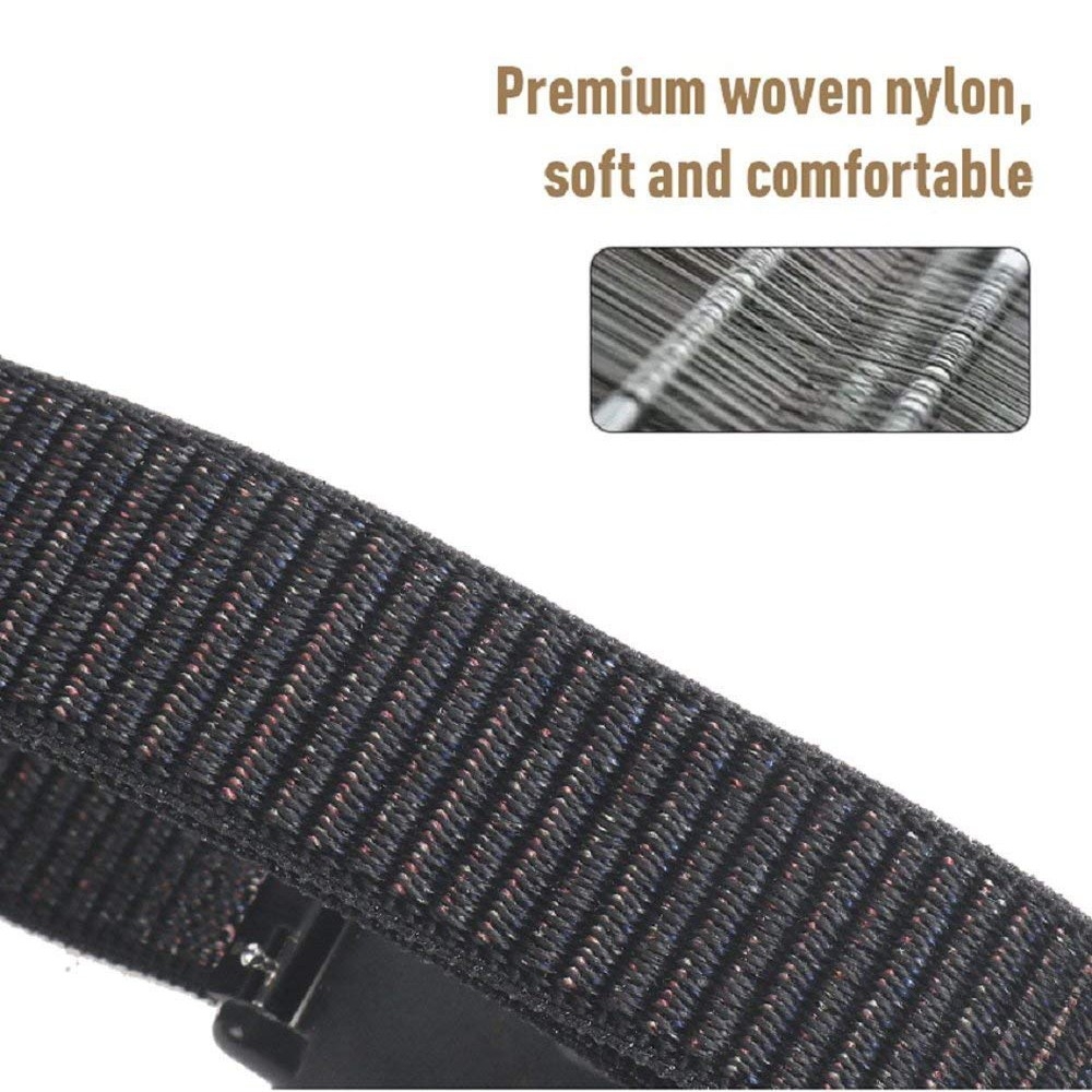 Garmin Nylon Klettverschluss Ersatz Armband mit 22mm Schnellverschluss - Schwarz