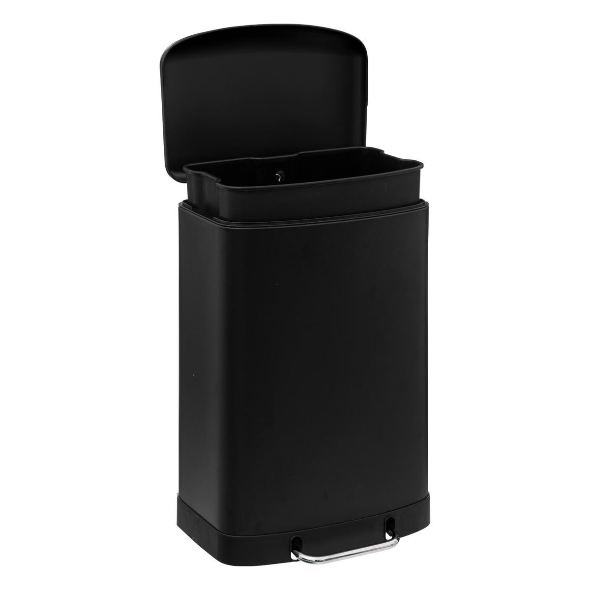 POUBELLE METAL 50L ARIANE NOIR